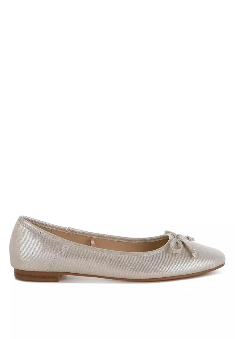 Discount on Rag & CO.  shoes - SKU: Metallic Ballet Flats in Gold