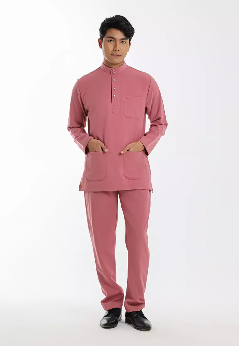 Alain Delon Baju Melayu Cekak Musang Dewasa - 19026002-72DustyRose