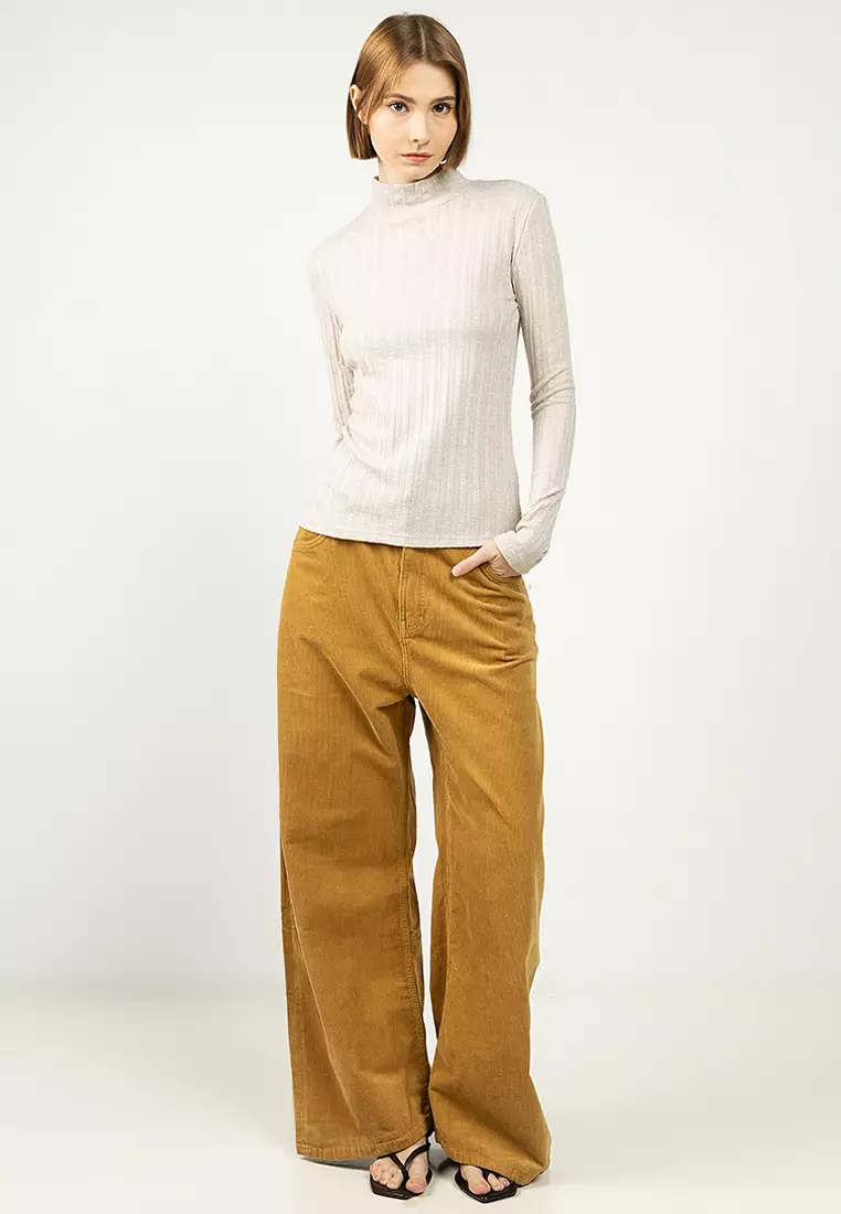Wide-Leg Corduroy Jeans