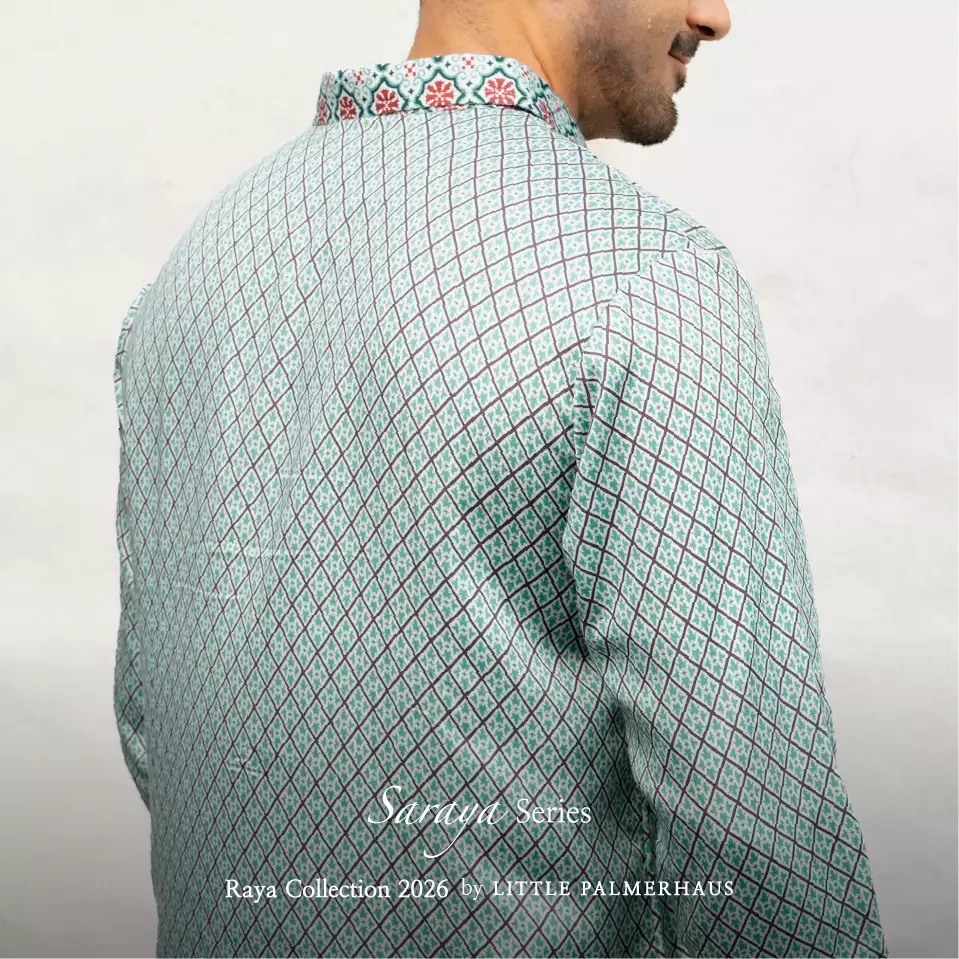 Little Palmerhaus - Baju Lebaran 2026 - Saraya Dad Shirt (Baju Koko Pria Dewasa) Brick Red