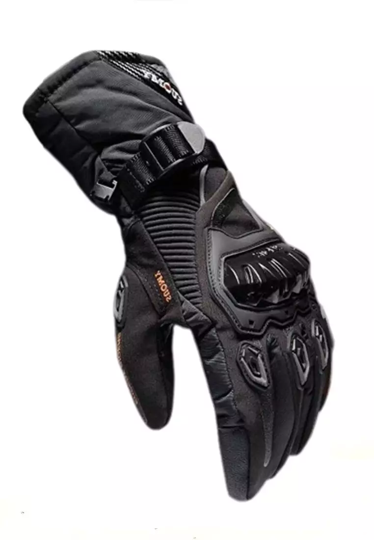 Ellard Sarung Tangan Motor Unisex Windproof Touch Screen Cloves Size L Material Polyester ORIGINAL - Black