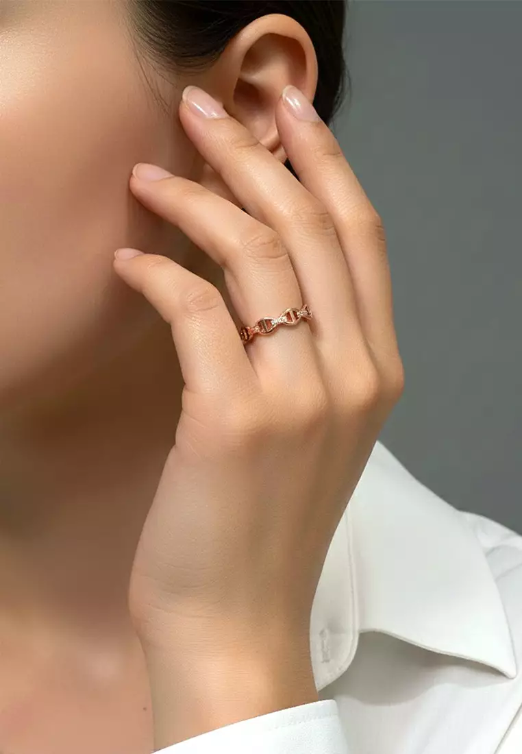 Mariner Link Ring In Rose Gold