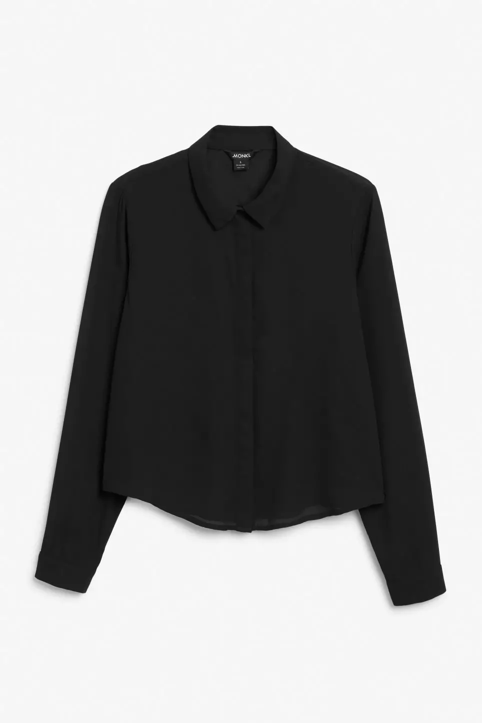 Black long cheap sleeve blouse