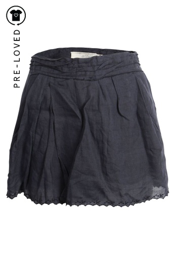 charcoal grey pleated skirt long