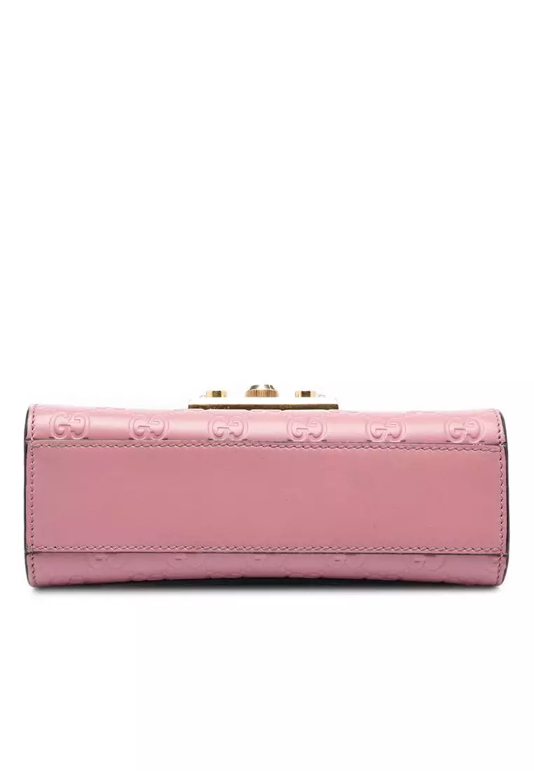Pre-Loved Gucci Small Guccissima Padlock Crossbody