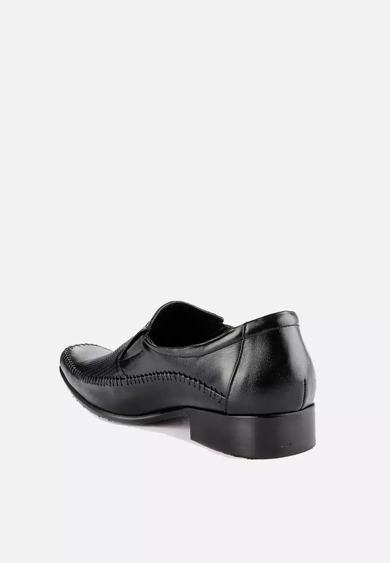 Efra Men Slip On Formal Shoes Cow Leather