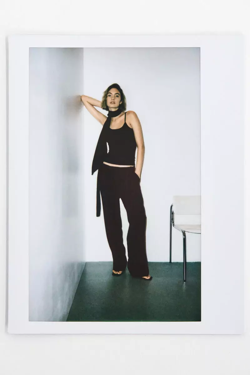 Linen-blend tailored trousers