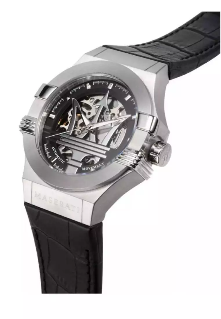 Buy Maserati Maserati R8821108038 Black Leather Men's Watch 2026