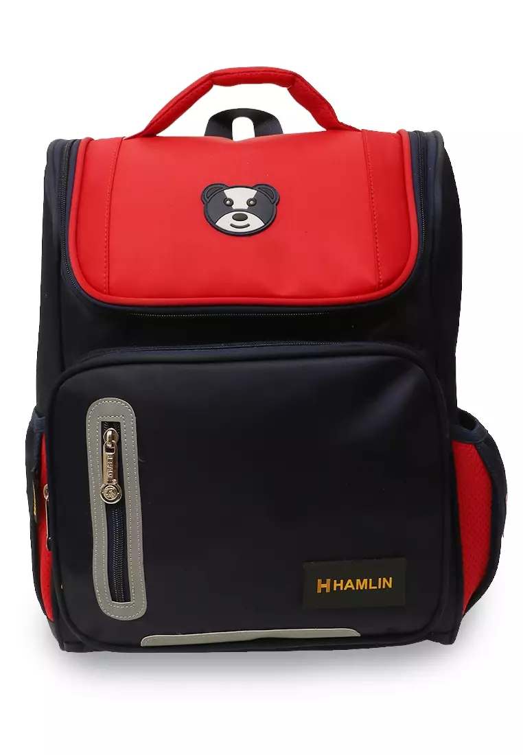 Alessio Tas Ransel Anak Pria Anti Air Childrens Backpack Many Space Material Nylon ORIGINAL - Red