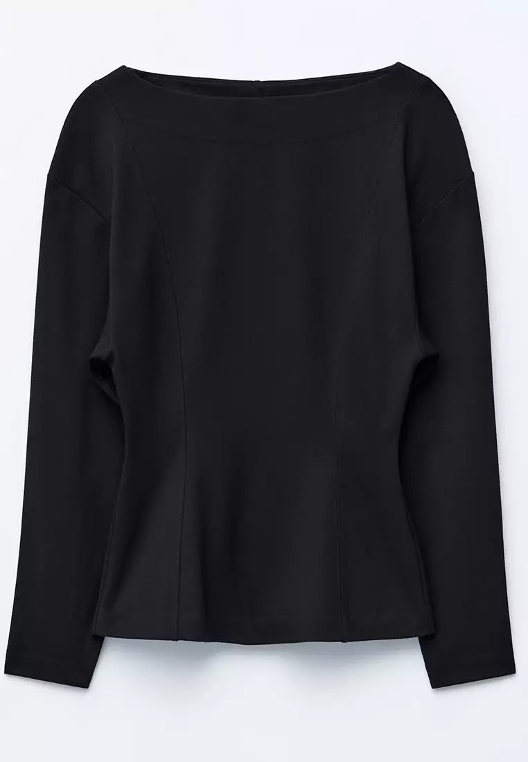 Sculpted Boatneck Top