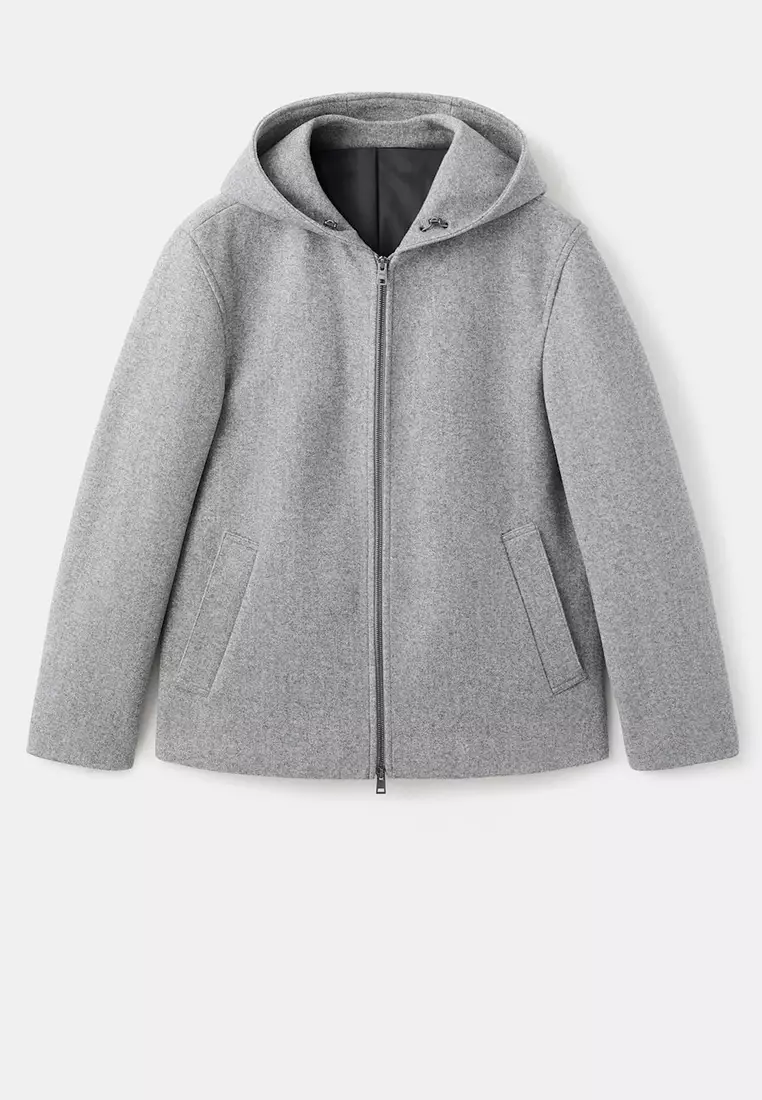 Wool Coat with Hood