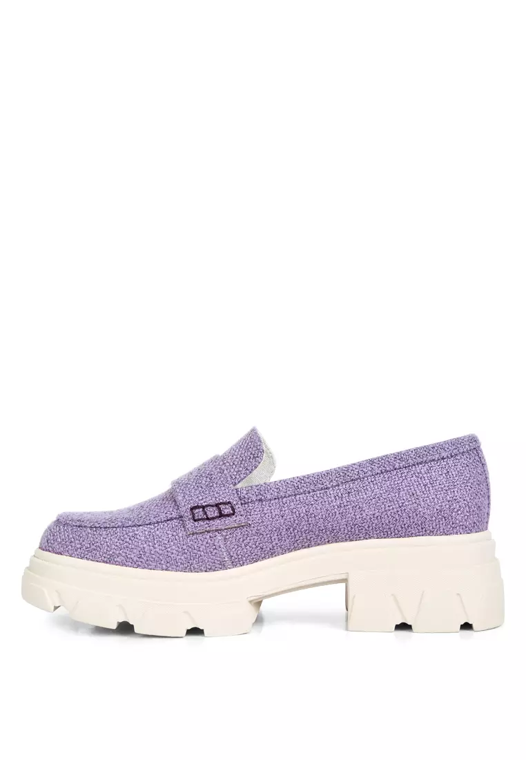 Purple loafers store