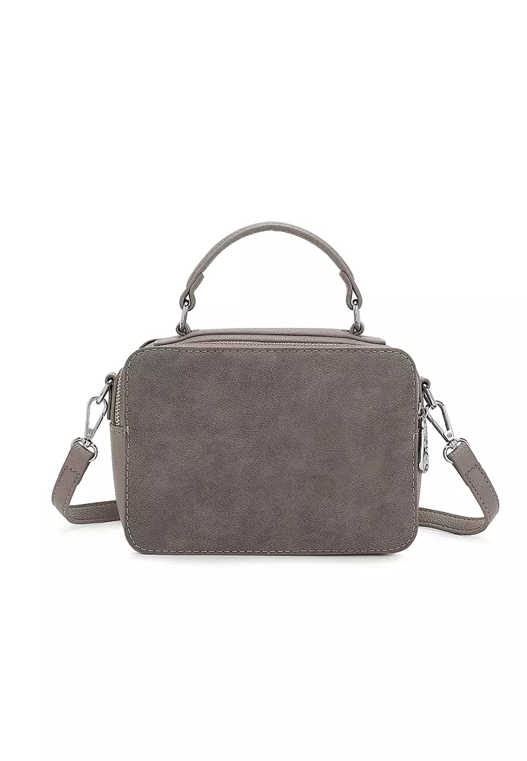 Women's Top Handle Bag / Sling Bag / Crossbody Bag / Shoulder Bag (Tas Tangan Wanita / Tas Selempang Wanita / Tas Bahu Wanita) - Abu-Abu