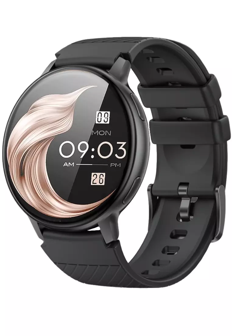 Smartwatch + Wireless Earphones - Unisex Round Smart Watch - 1.39 inch Large HD Screen - Stainless Steel Bracelet + 1 Free Rubber Strap - Silver Color