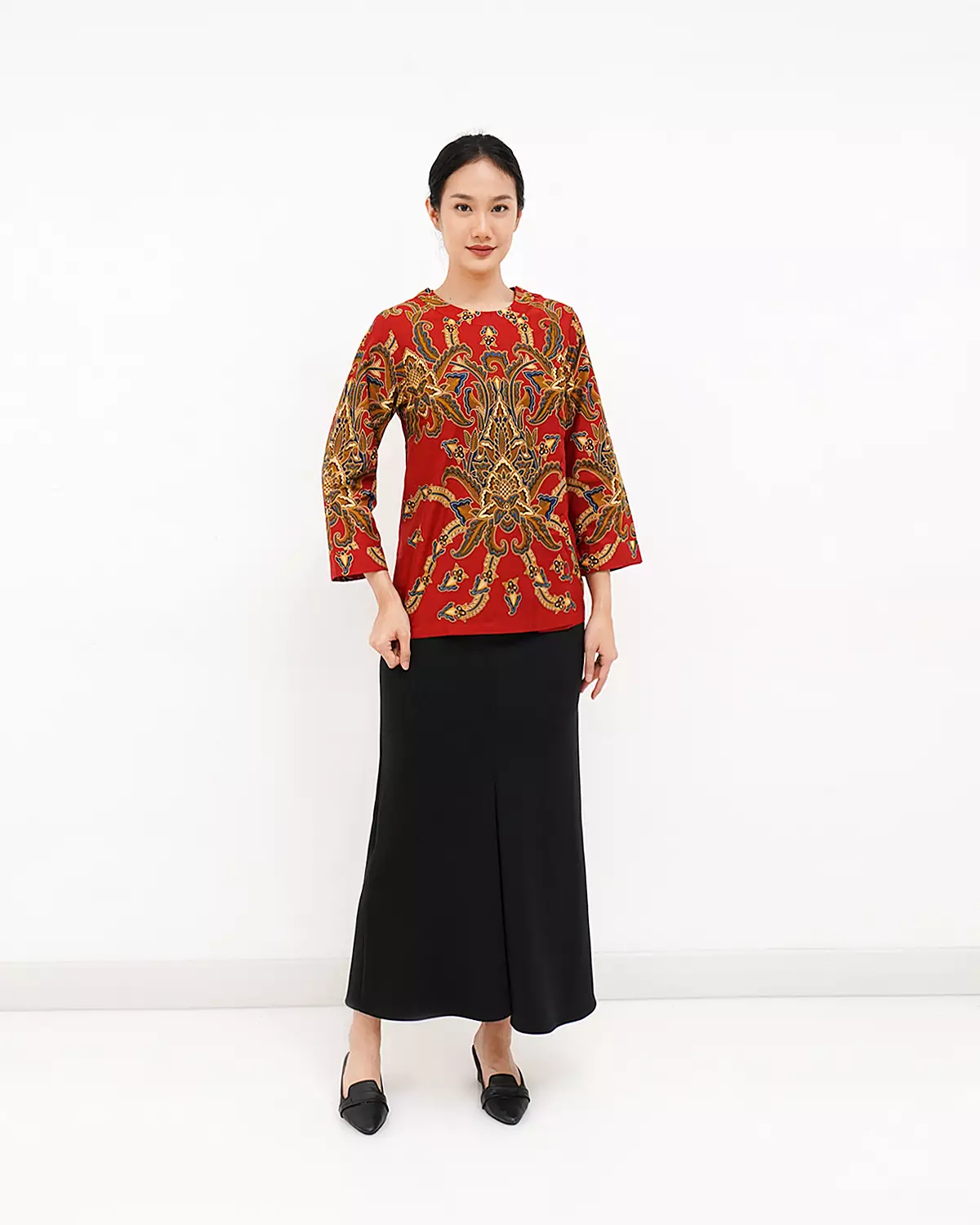 Blouse Tunik Batik Motif sekar pergola