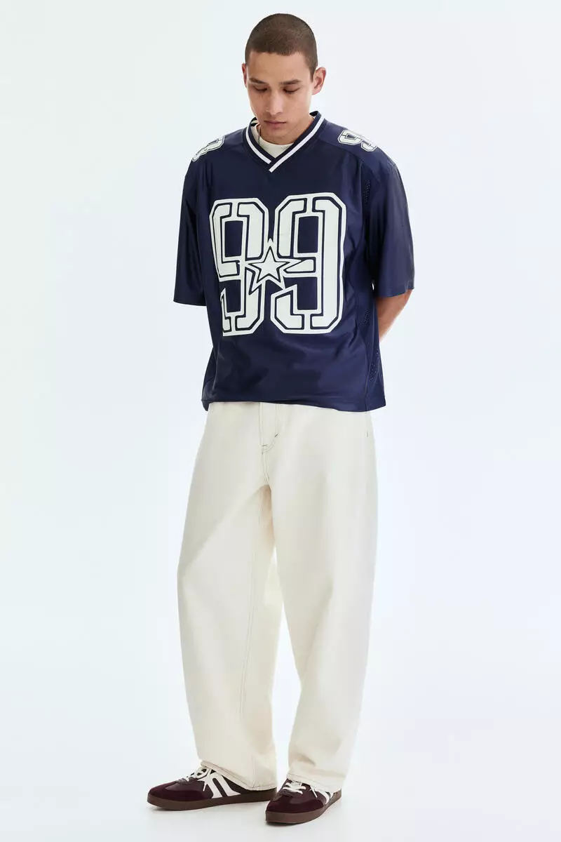 Loose Fit Printed mesh T‑shirt