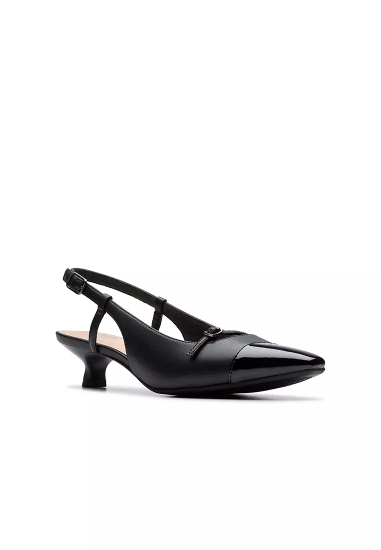 Womens Scarlyt Rowan Pumps Black Leather - Wide Feet
