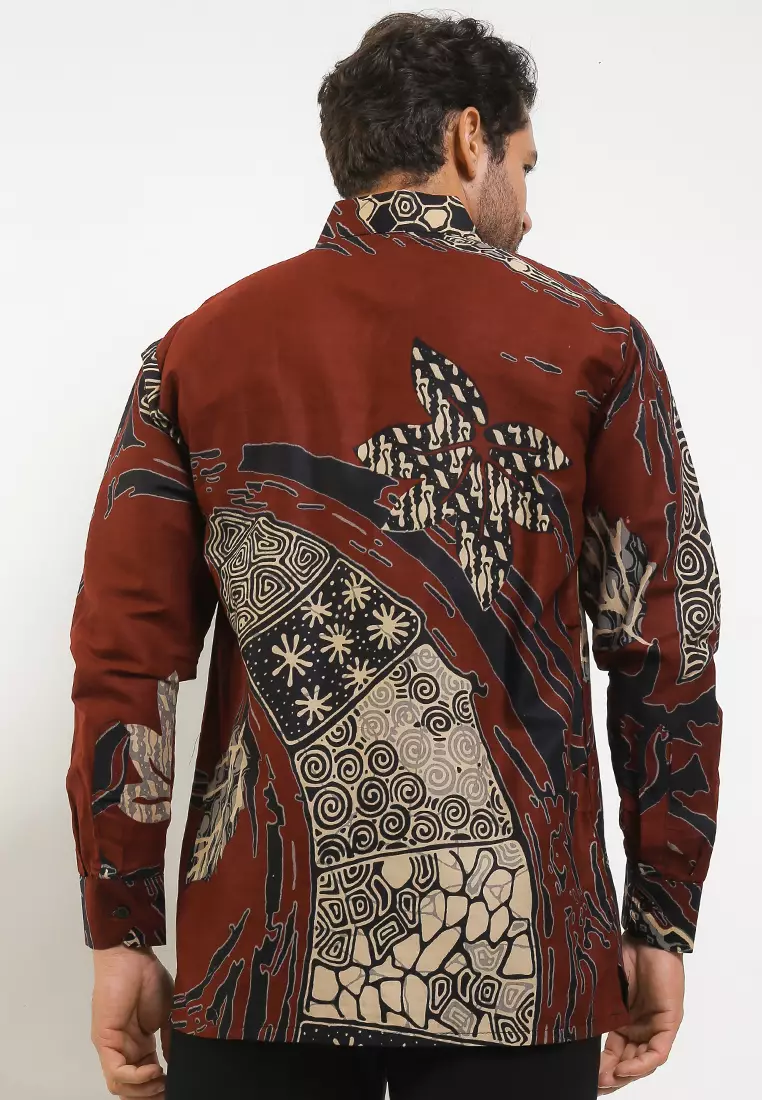 Chava Kemeja Batik Premium Pria Casual Modern Lengan Panjang