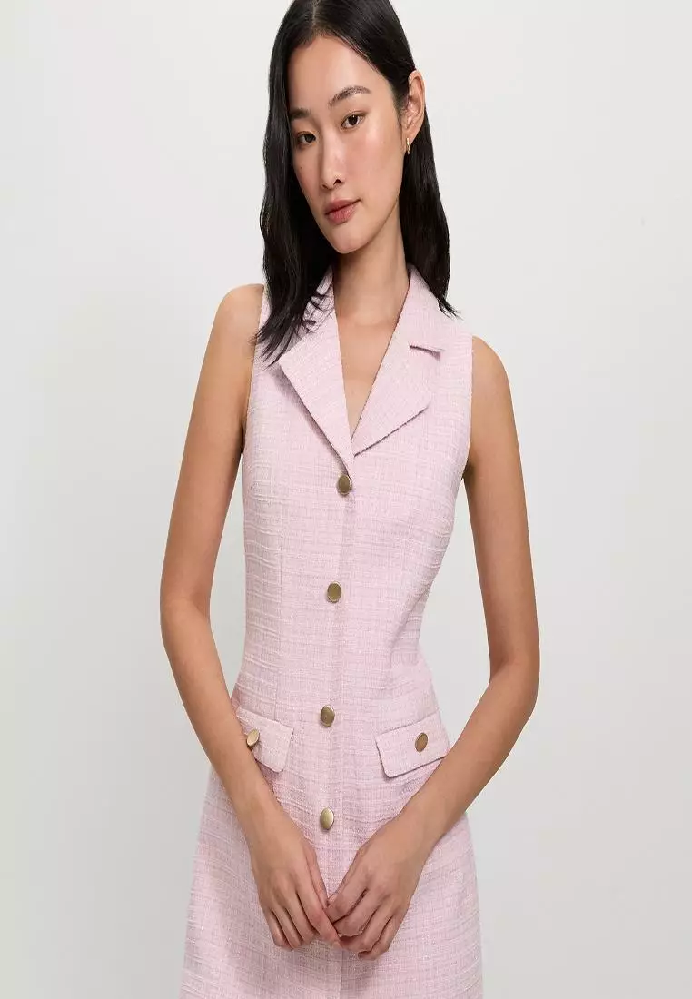 Tweed Collared Dress