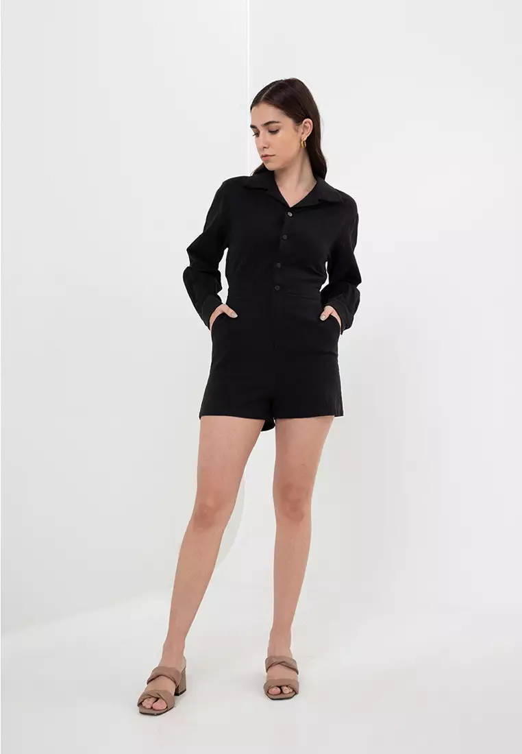 Black outlet boiler playsuit