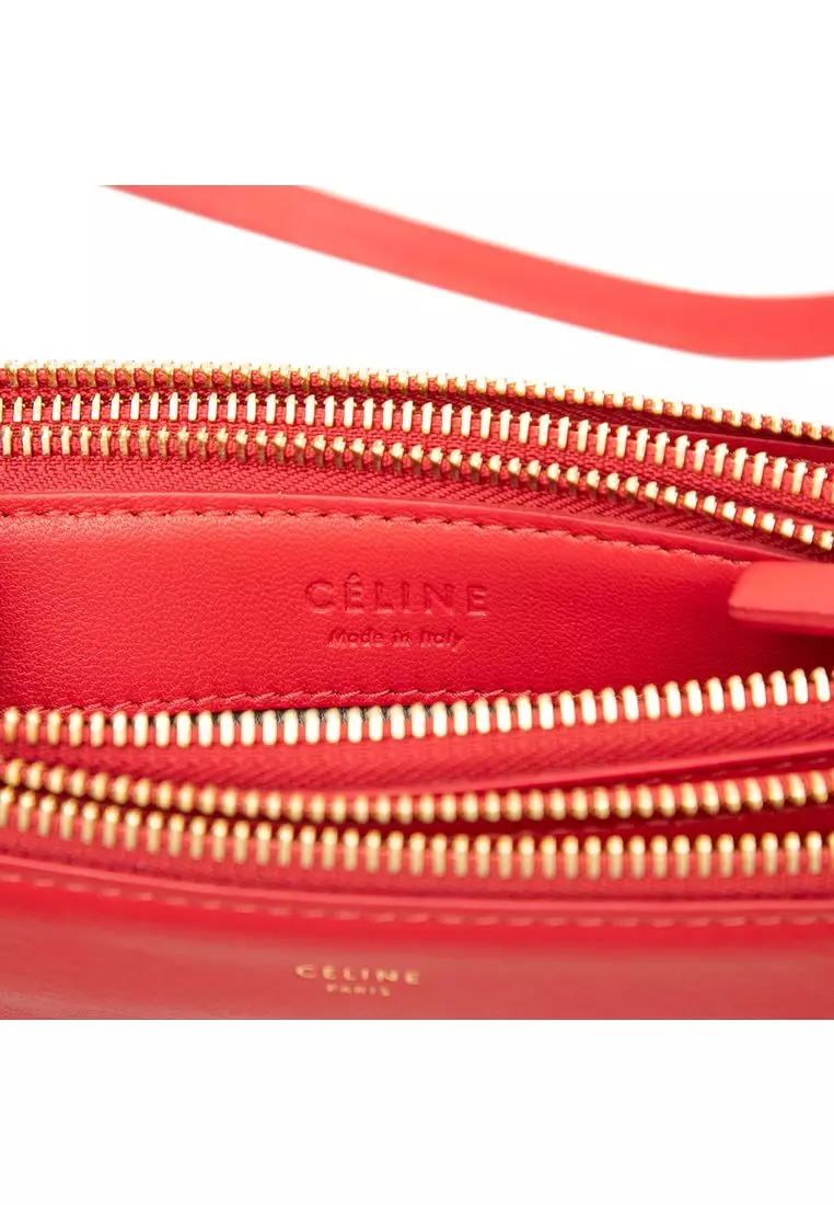 Pre-Loved Celine Small Lambskin Trio Crossbody