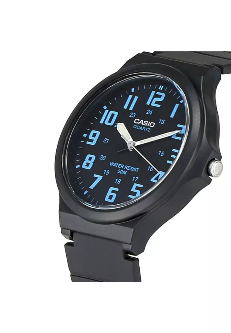 Men's Analog Watch MW-240-2BV Big Case with Black Resin Band Watch