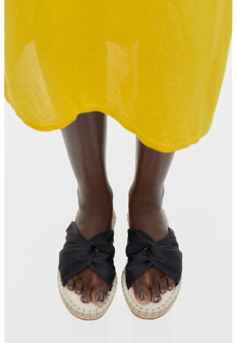 Knot-detail espadrille slides