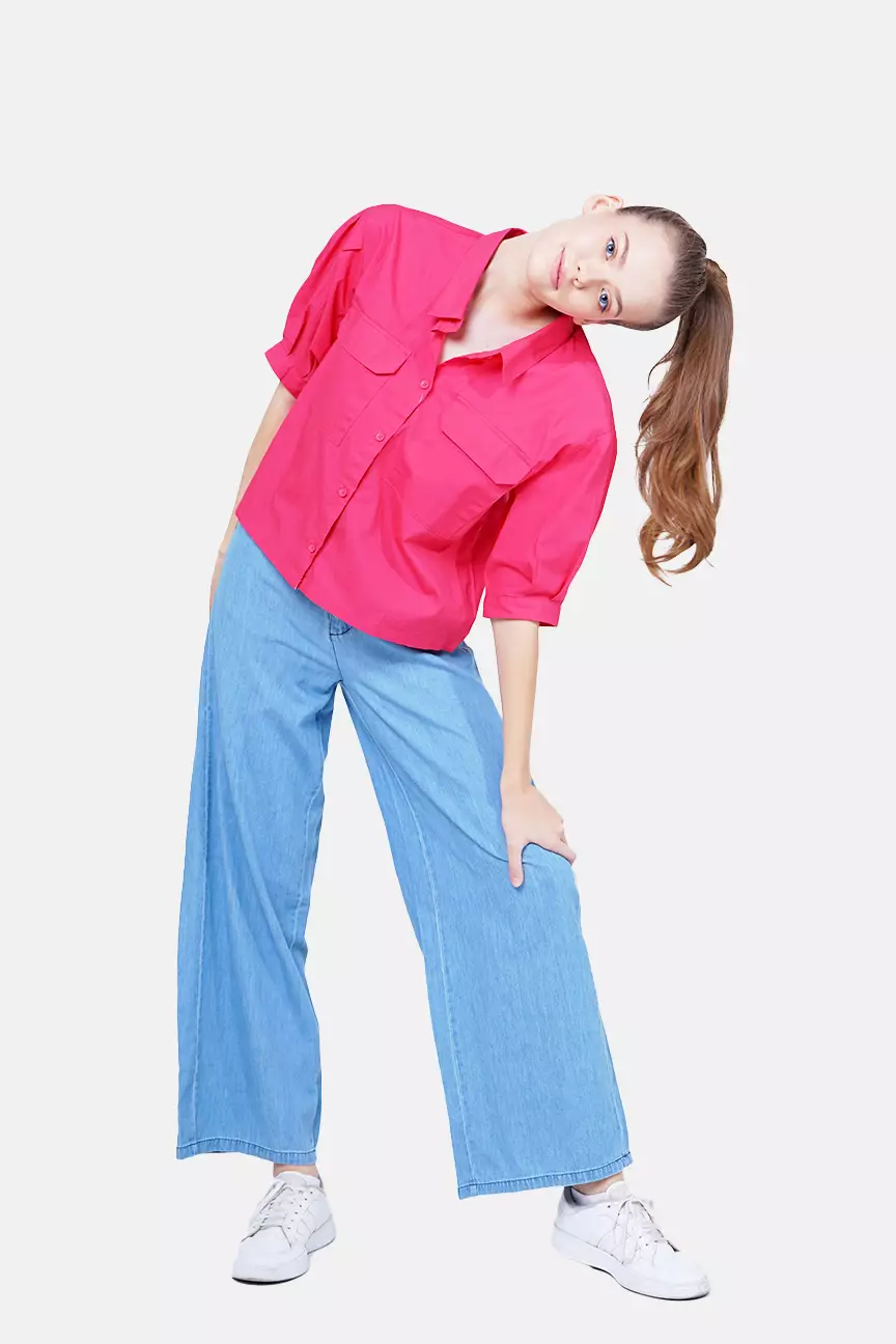 Kemeja Wanita Levina Fuschia