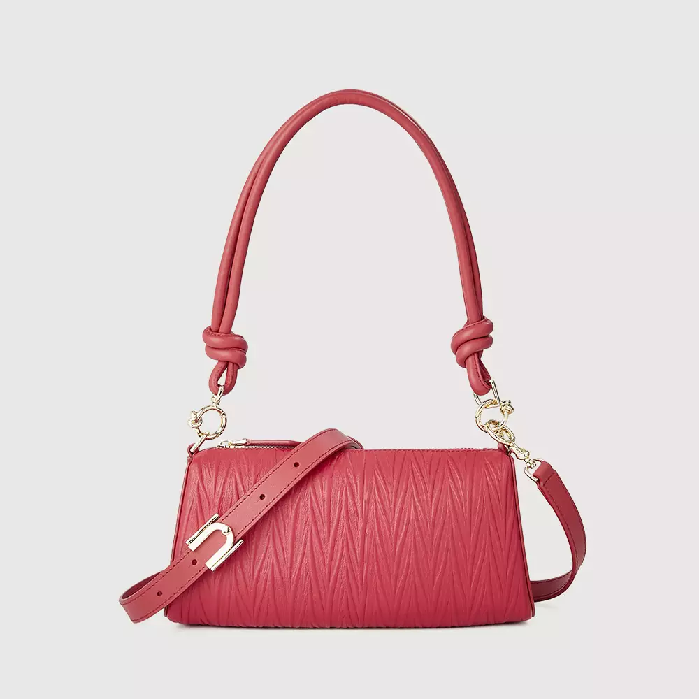 LITHIC SMALL SHOULDER BAG IN ROCOCCO RED