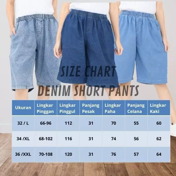 Celana Pendek Wanita - Joey Midi Denim Short Pants
