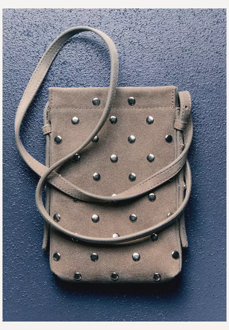 Suede Studded Mobile Case