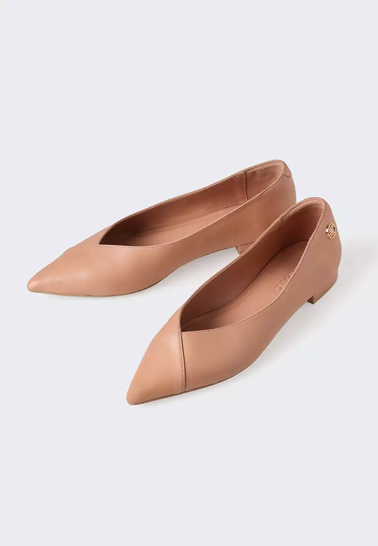 Ria Miranda Dusty Pink Mina Pointed Shoes