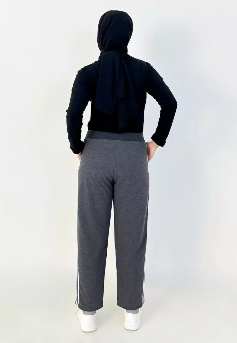 Sofia Sweatpants (Celana Panjang Training Olahraga Wanita) Abu Tua
