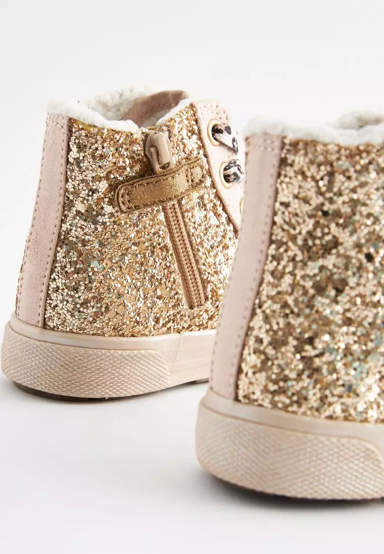 Gold discount sparkle trainers