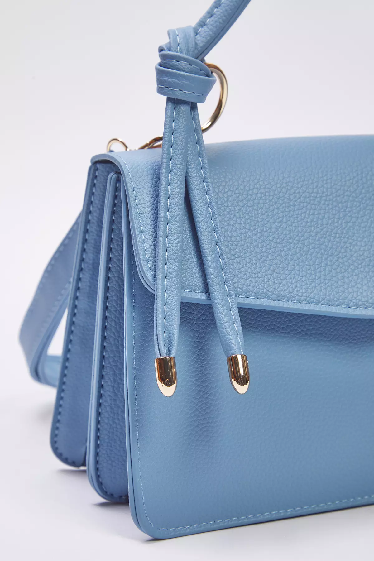 Baby Blue Cross Strap Mini City Shoulder Bag Takss25Oc00007