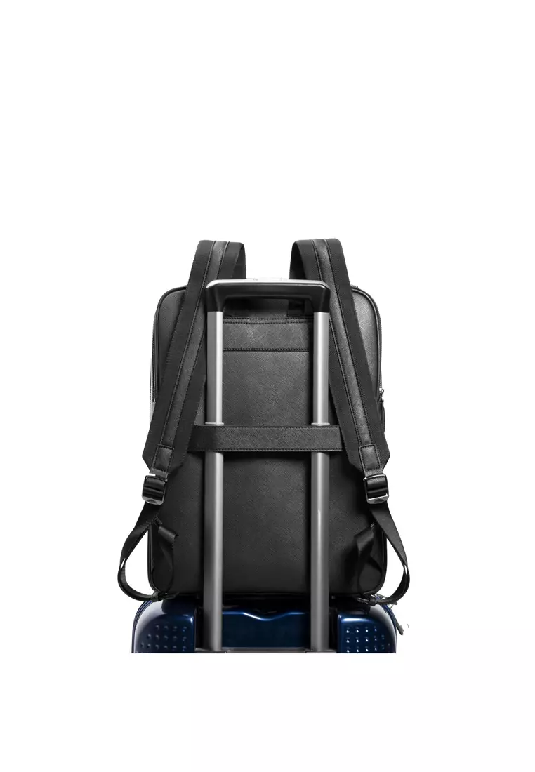 Earthen Recycled Leather Backpack - Black