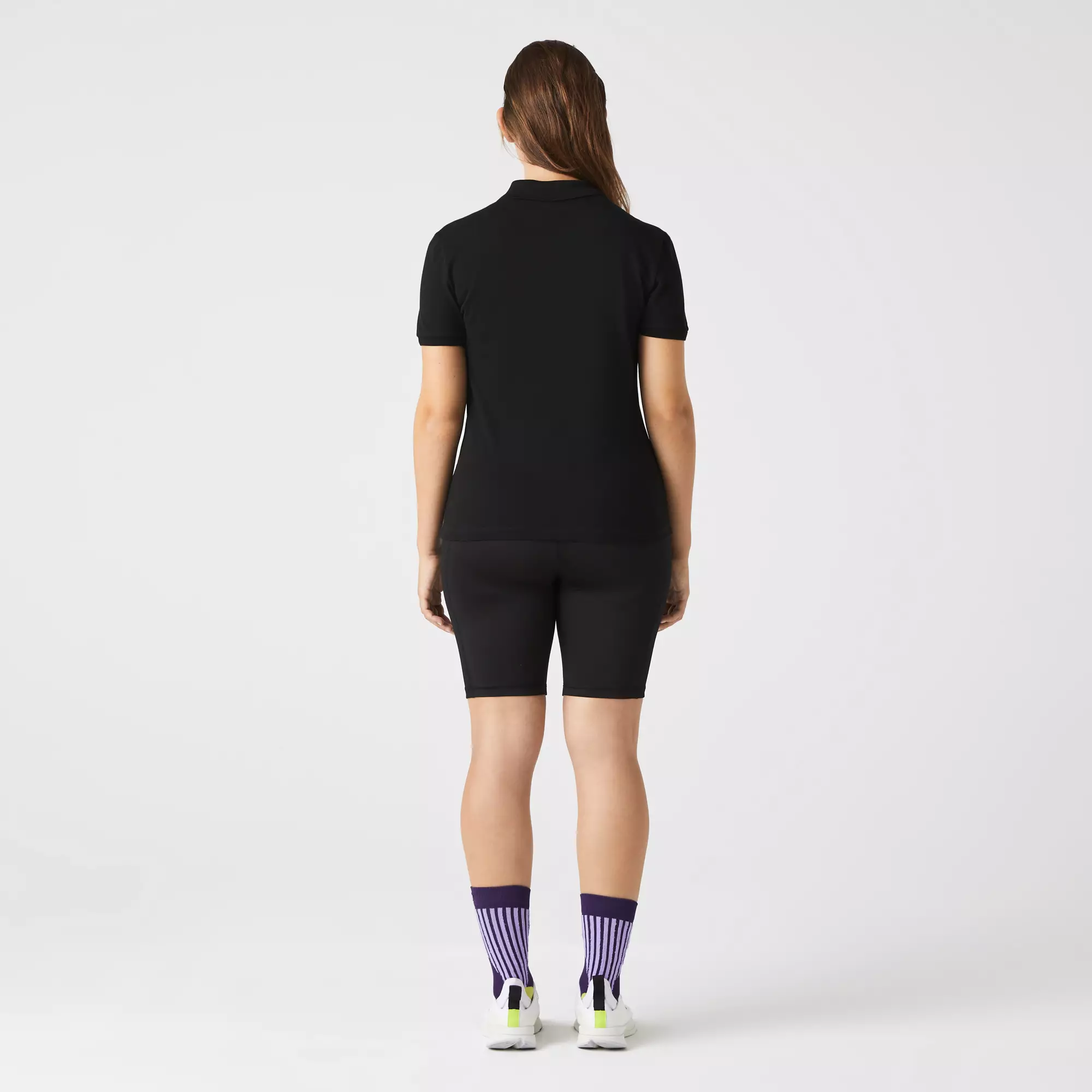 Women's Lacoste Slim fit Stretch Cotton Piqué Polo Shirt - Black