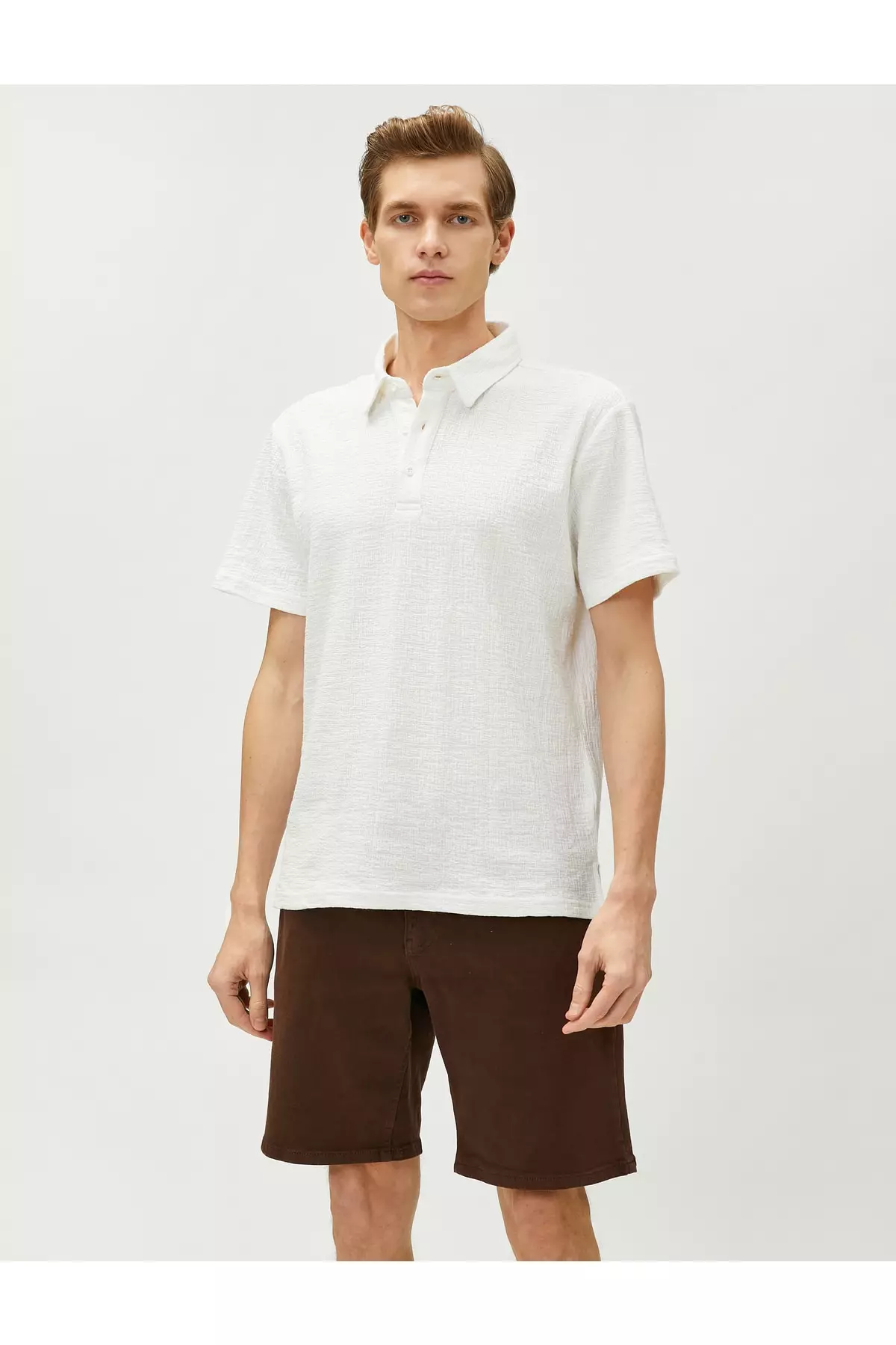 White polo khaki shorts store