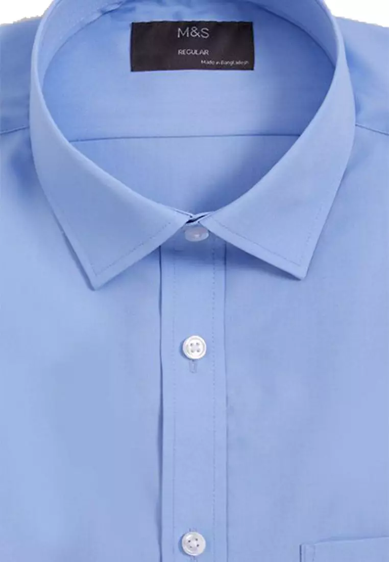 3 Pack Regular Fit Poplin Easy Iron Shirts