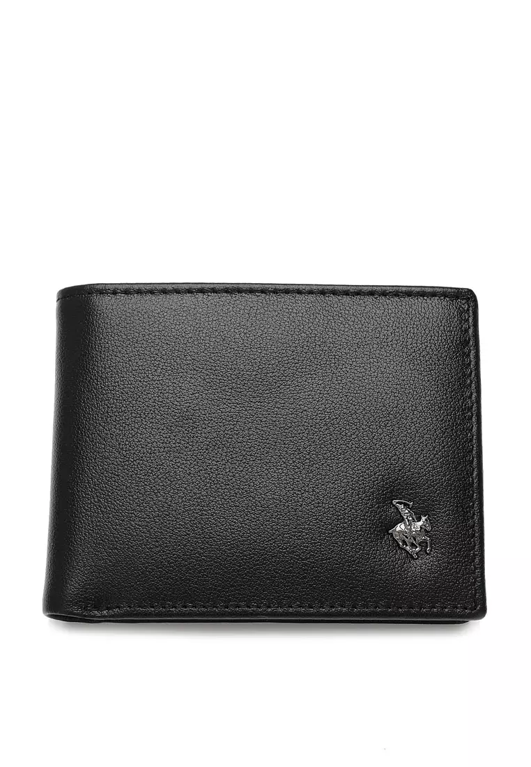 Men's Genuine Leather RFID Blocking Wallet - Black