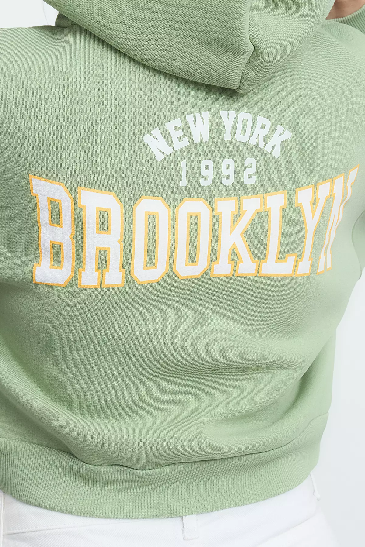 Graphic Crop Hoodie