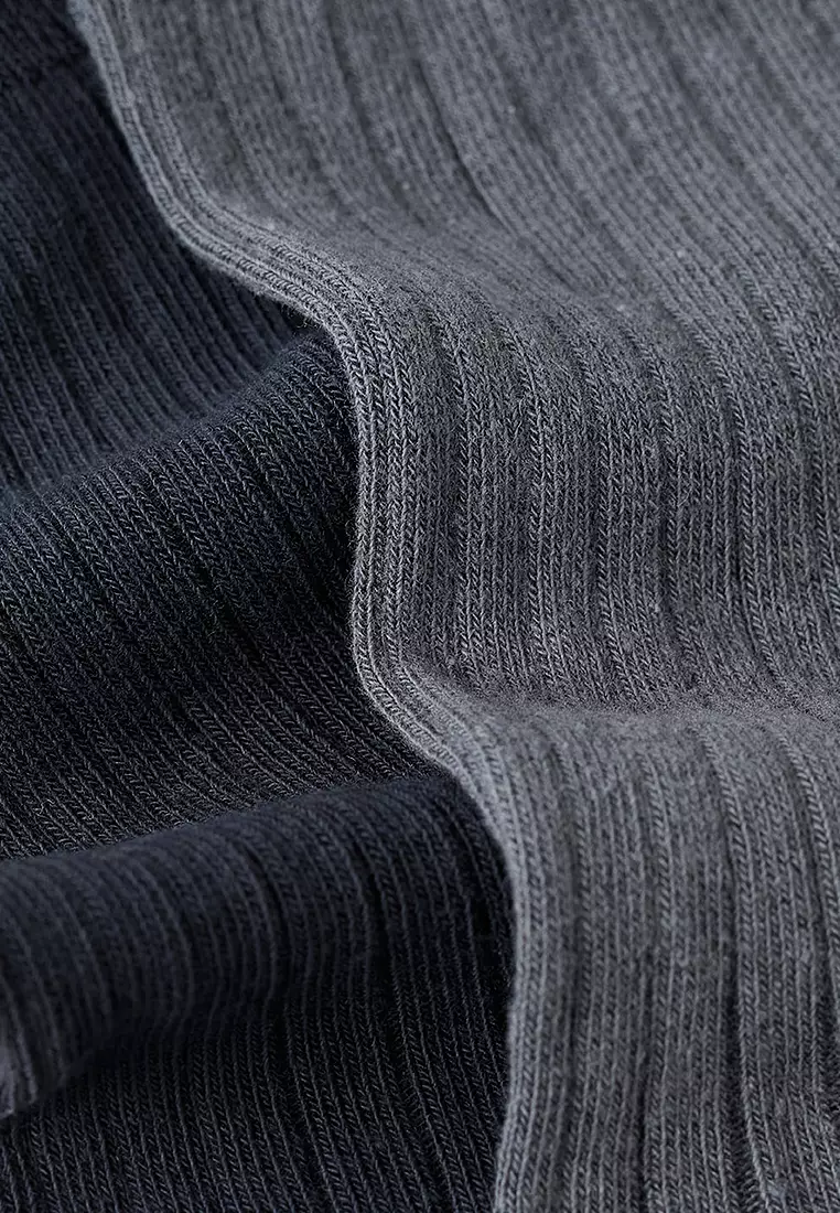 Pack Of 2 Ribbed Cotton Socks