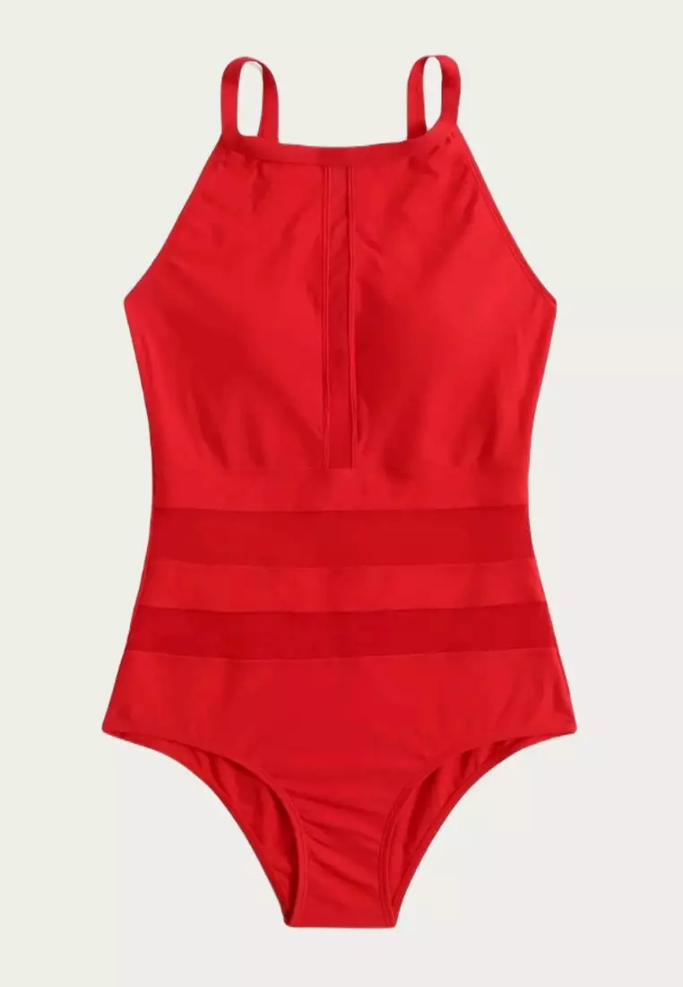 Nipa Two Piece Ruffle Two Piece Bikini in Red – BluePalm Swimwear