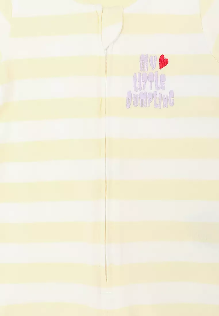 The Short Sleeves Zip Romper