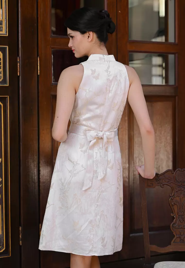 挂脖改良旗袍连衣裙