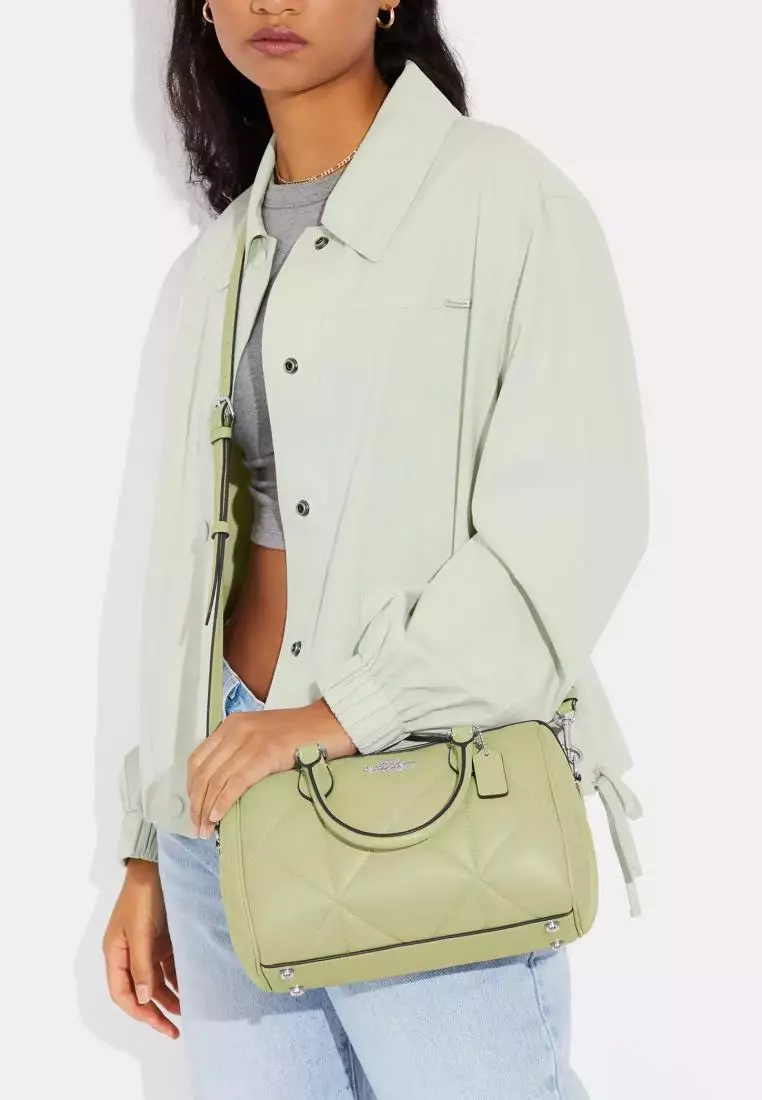 Jual Coach Coach Rowan Satchel With Puffy Diamond Quilting Pale