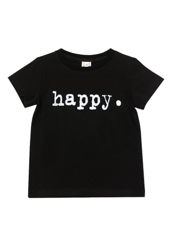 RAISING LITTLE black Happy Shirt - Black 72FE3KAF8584D8GS_1