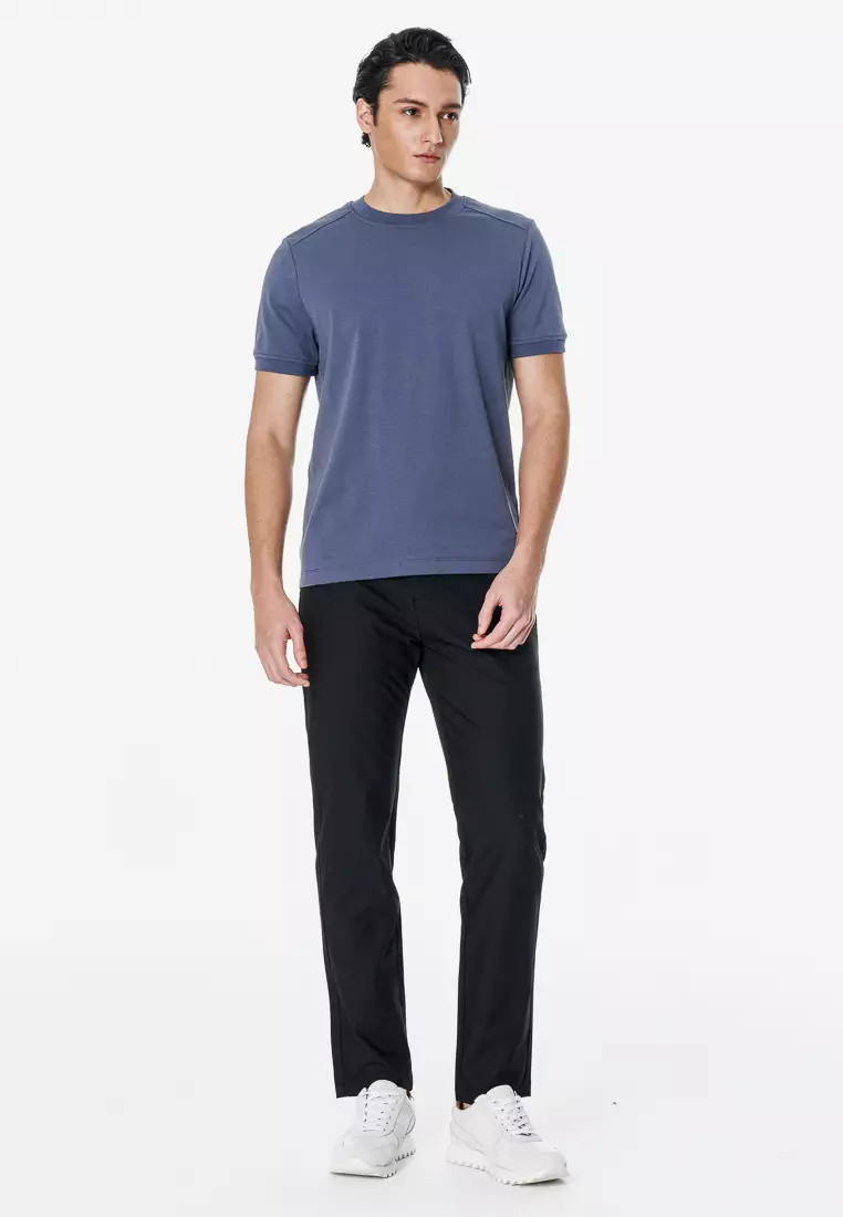 Midnight Blue Cool Feeling Crewneck T-shirt