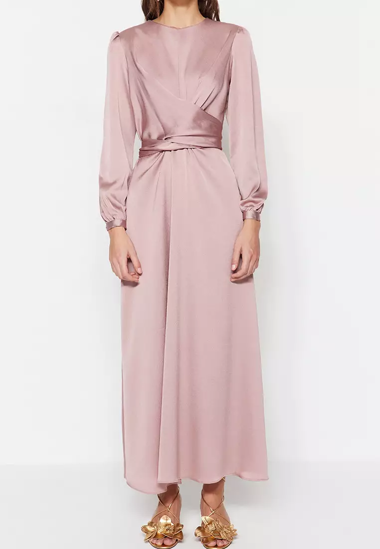 Modest Maxi Wrap Dress