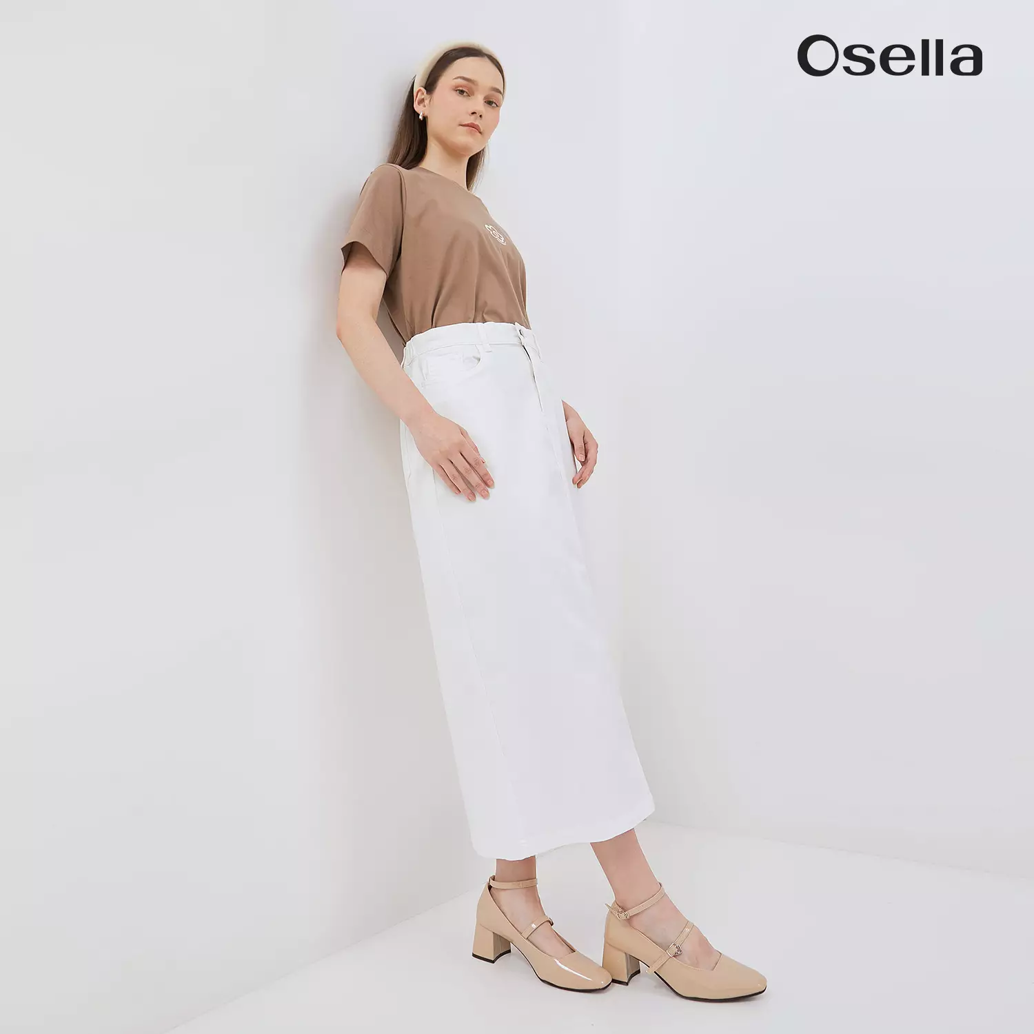 Osella Melvie Straight Fit Skirt 2187500801  | Rok Denim Wanita